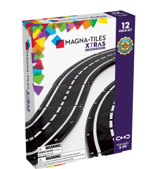 XTRAS: Roads 12-Piece Set by MAGNA-TILES