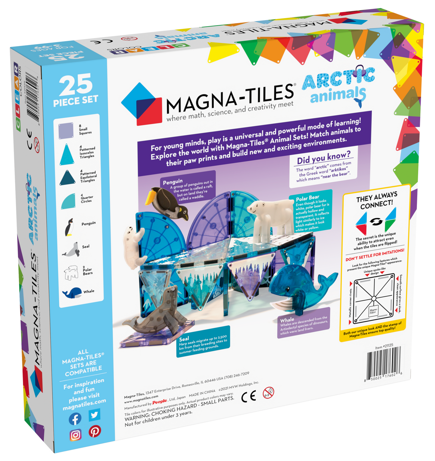 Artic Animals 25pcs Set by MAGNA-TILES