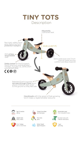 Kinderfeets® Tiny Tot® 2-in-1 Bike