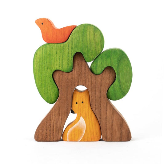 A tree with a fox